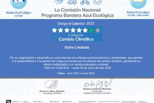 Certificado Bandera Azul 2024