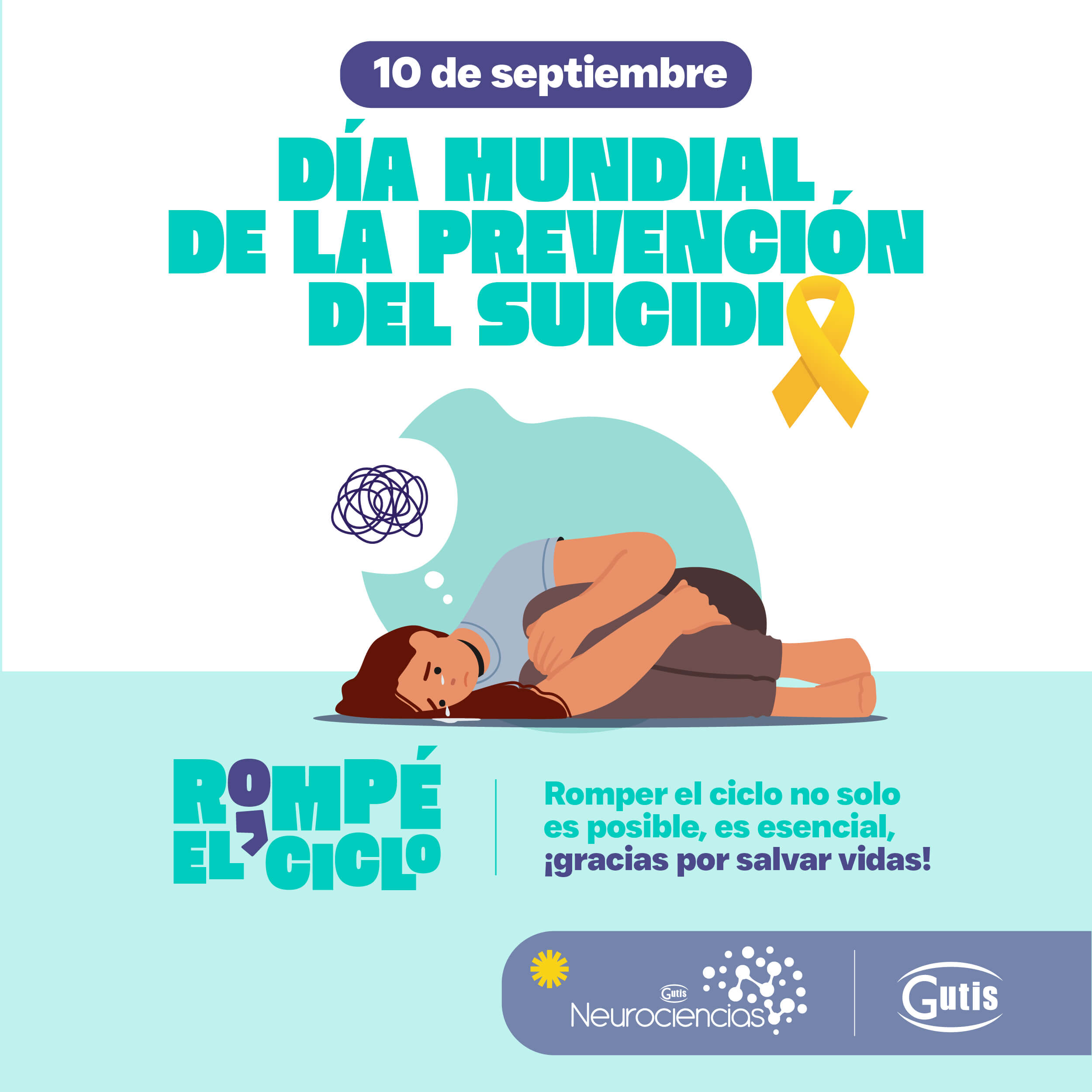 Gutis prioriza la salud mental en el Día de la Prevención del Suicidio